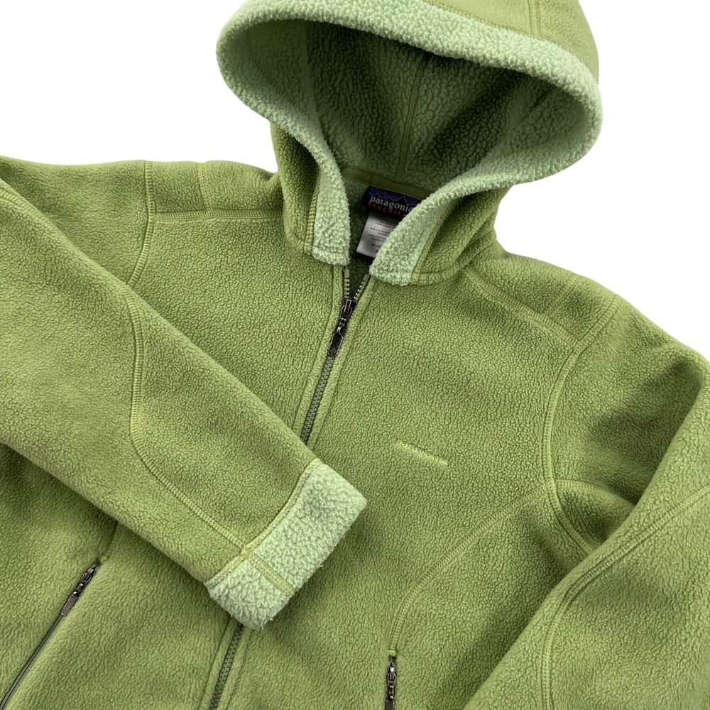 Patagonia Synchilla Arctic Fleece Hoodie Jacket Women S Green Full Zip  Gorpcore